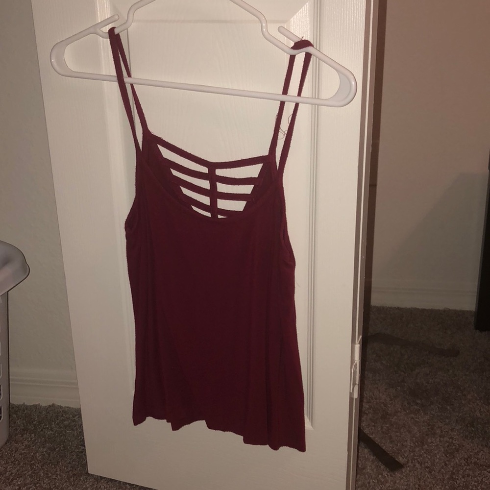 Extra small maroon flowing tank top
